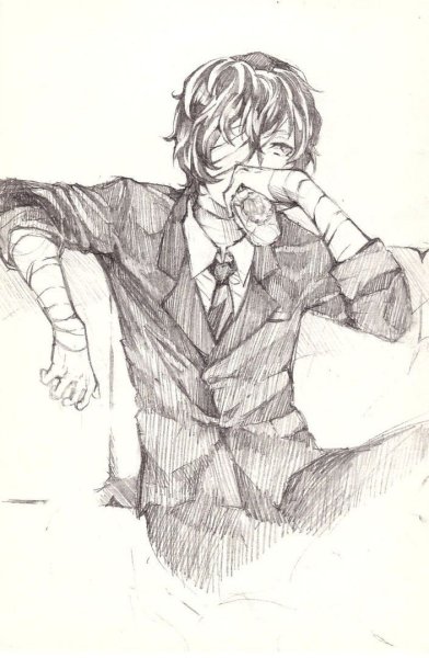 Дадзай Осаму скетч