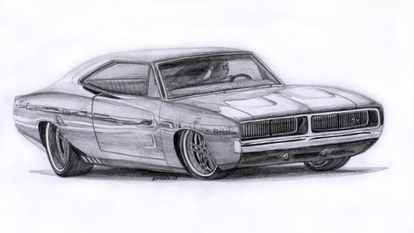 Додж Чарджер для срисовки