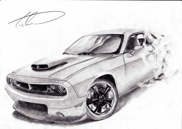 Dodge Challenger нарисованный