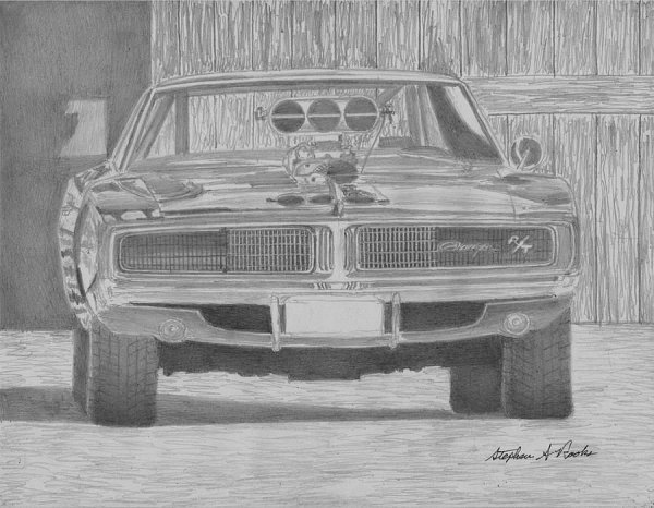 Чарджер 1969 нарисовать