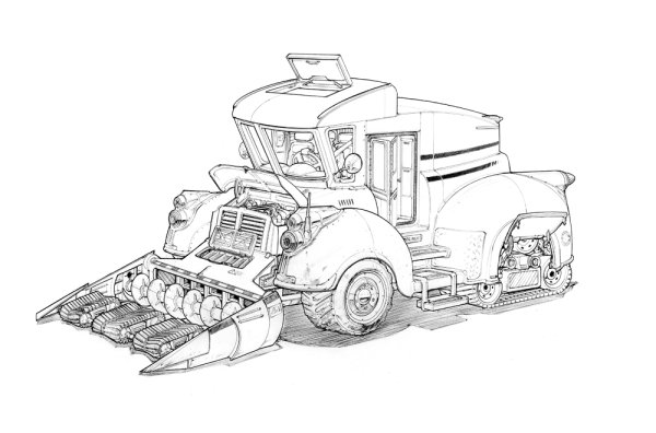 Раскраска комбайн