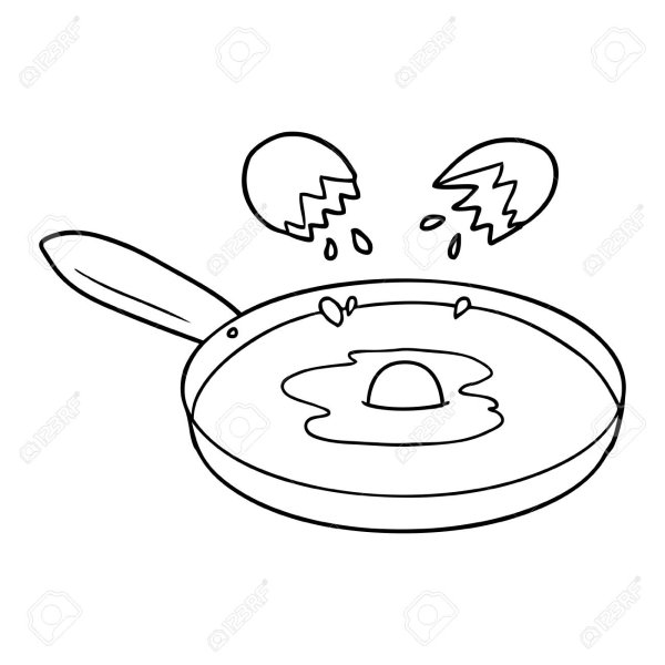 Яичница раскраска