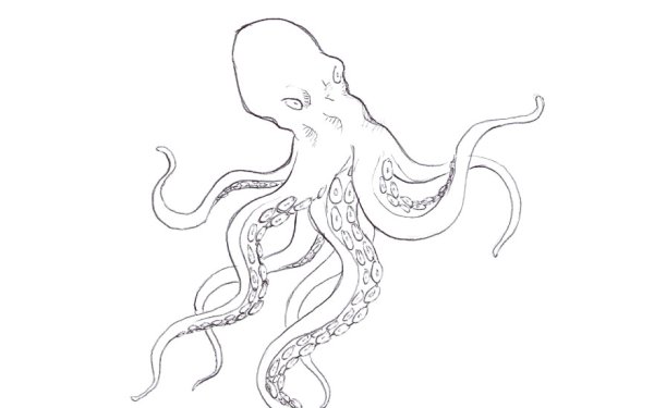 Щупальца осьминога для рисования