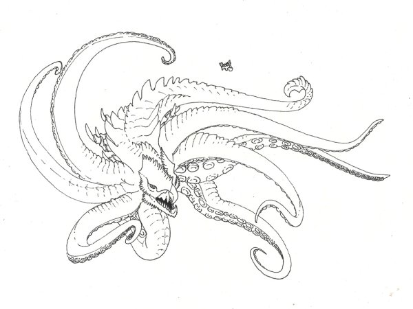 Кракен карандашом