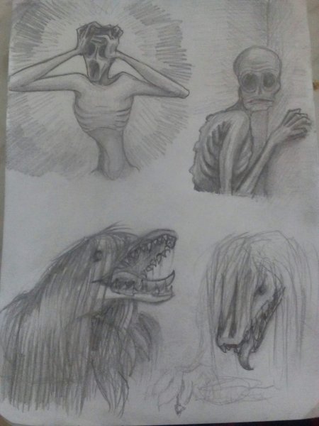 Скульптура SCP 173 рисунок