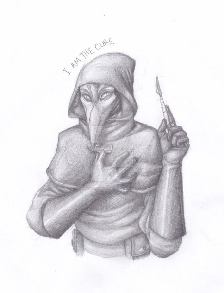 SCP 682 Неуязвимая рептилия карандашом