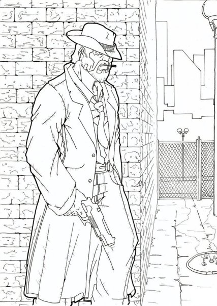 Разукрашка детектив