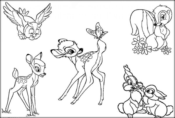 Бэмби карандашом