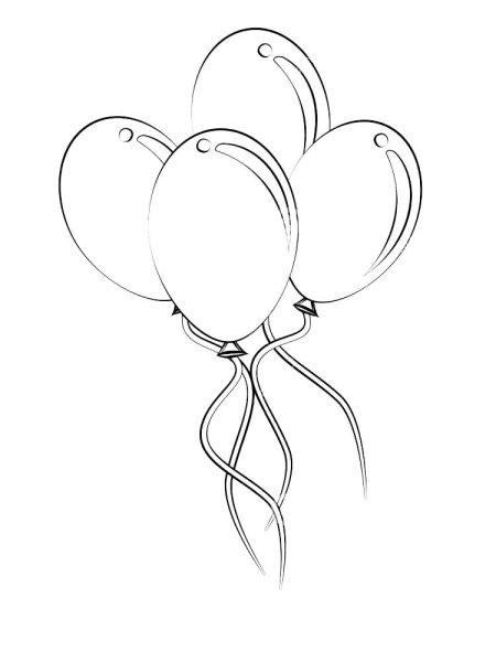 Рисунок праздничного шара карандашом