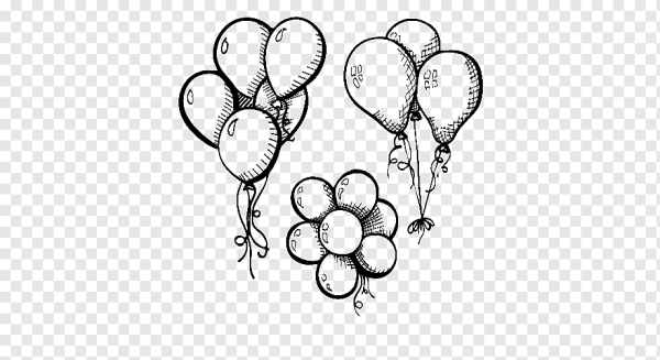 Девочка с шариками раскраска