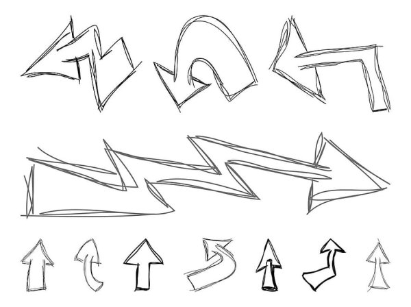 Трафарет стрелочки