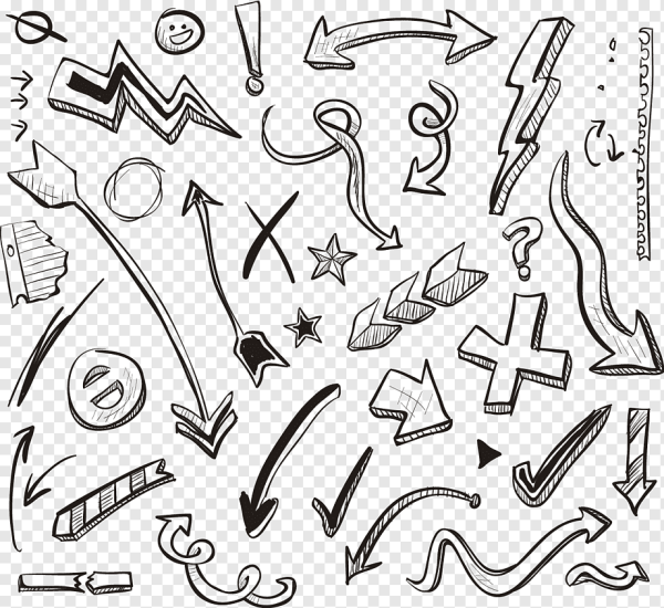 Стрелка рисованная от руки