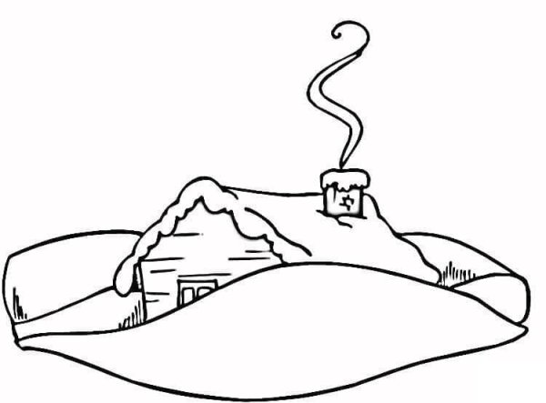 Сугроб раскраска для детей