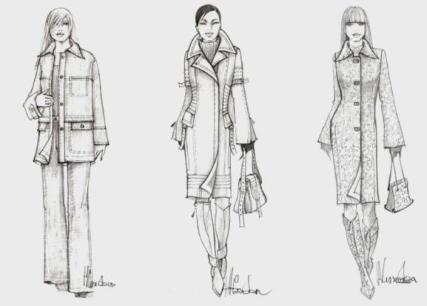 Пальто эскиз