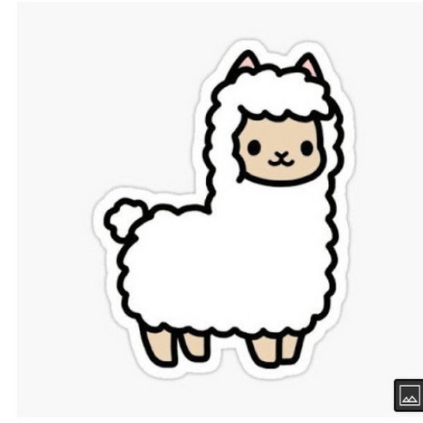 Лама карандашом