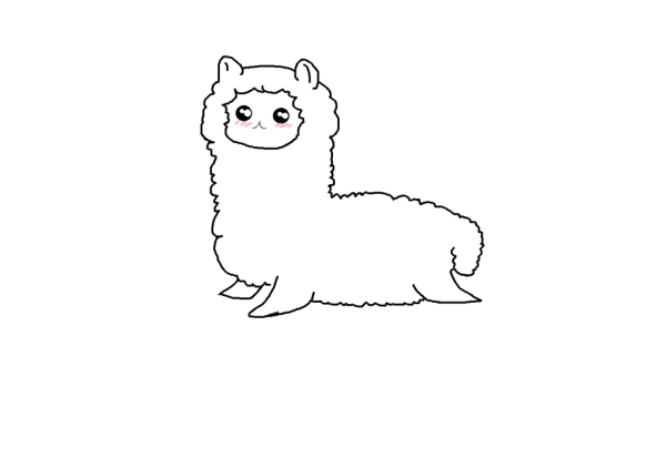 Лама раскраска для детей