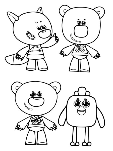 Раскраски для детей Мимимишки