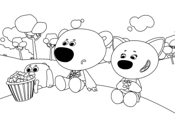 Рисунки лёгкие для начинающих мишка