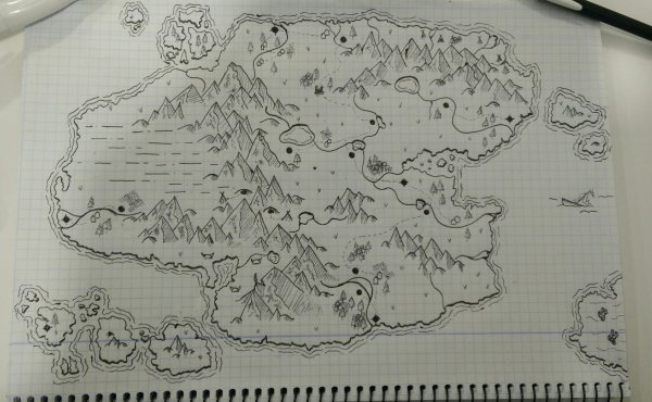 Рисование фэнтези карты