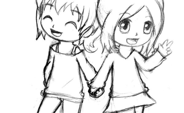 Рисунки для срисовки лёгкие для подруг