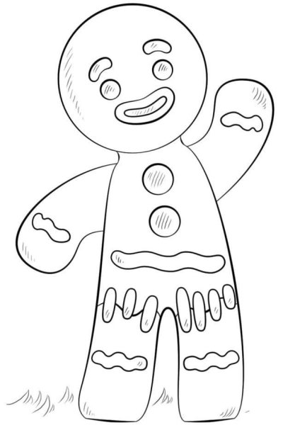 Gingerbread man раскраска
