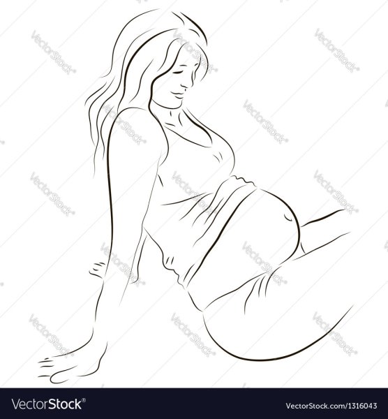 Беременность рисунок карандашом