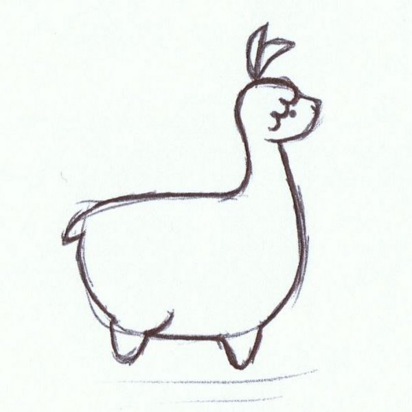 Раскраска лама