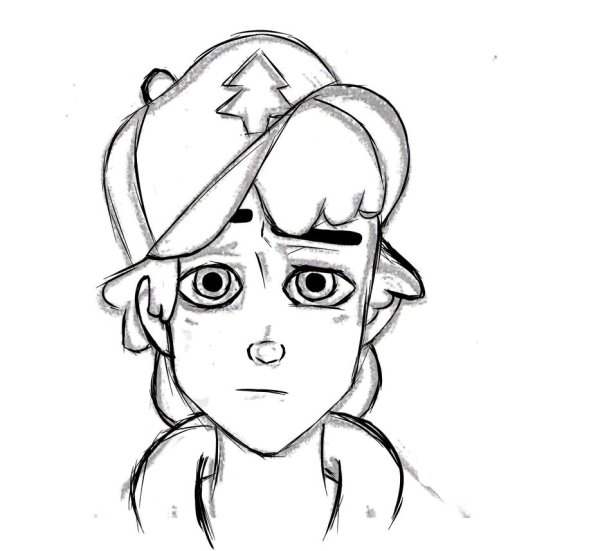 Гравити Фолз Диппер карандашом