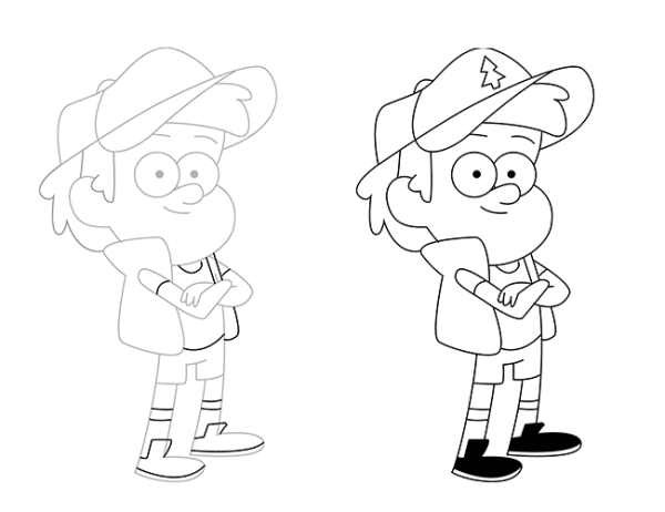 Диппер Гравити Фолз рисунок карандашом