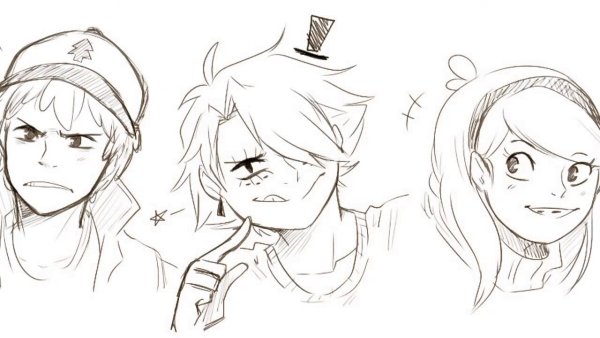 Раскраска Диппер аниме