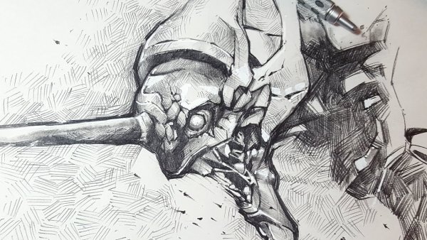 Раскраска Евангелион Аска