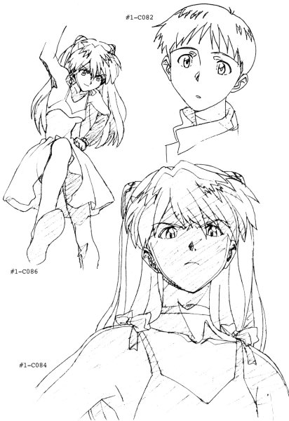 Евангелион ева черно белая