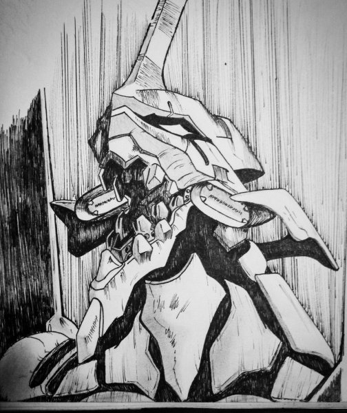 Рэй черно белая Евангелион