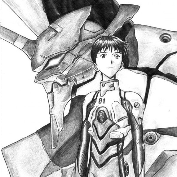 Наброски персонажей Евангелион