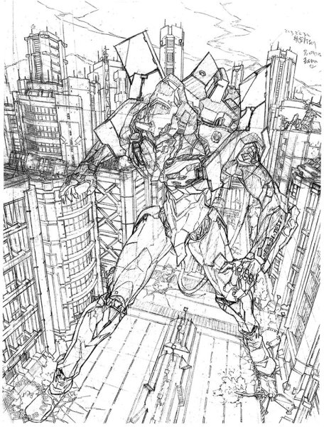 Евангелион ева 01 чб