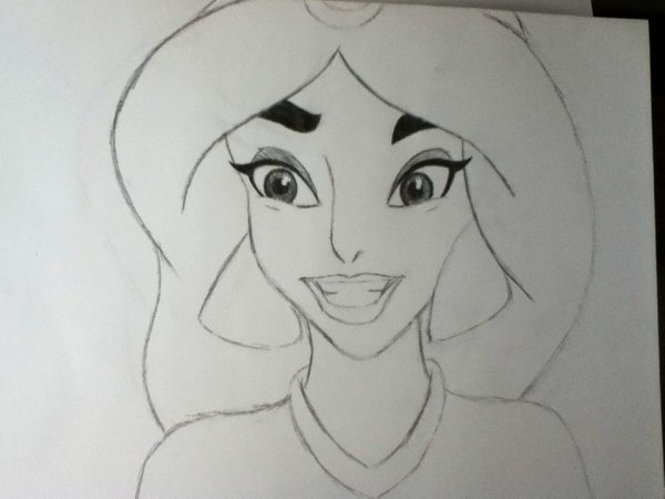 Принцесса Дисней карандашом легко