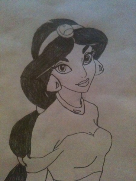 Скетч принцессы Дисней Жасмин