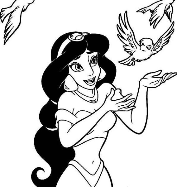 Скетч принцессы Дисней Жасмин