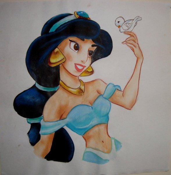 Нарисовать принцессу Жасмин поэтапно