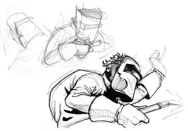 Сварщик набросок