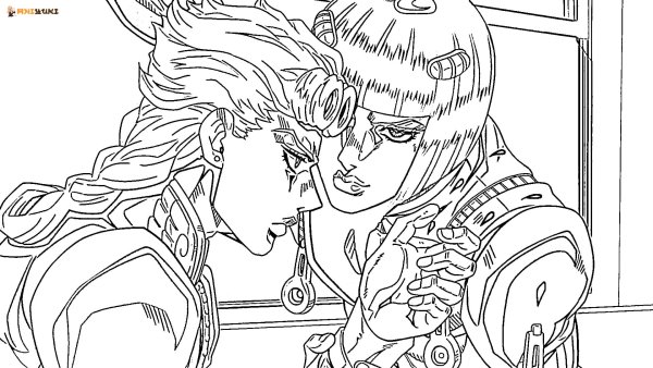 Джоджо раскраска Джорно