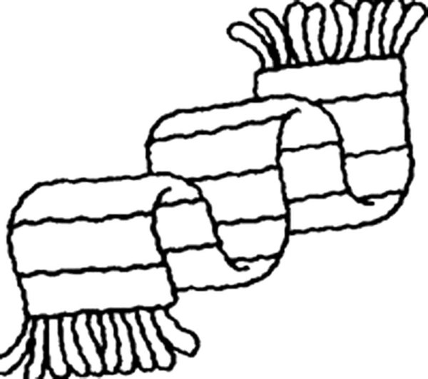 Шарф раскраска для детей