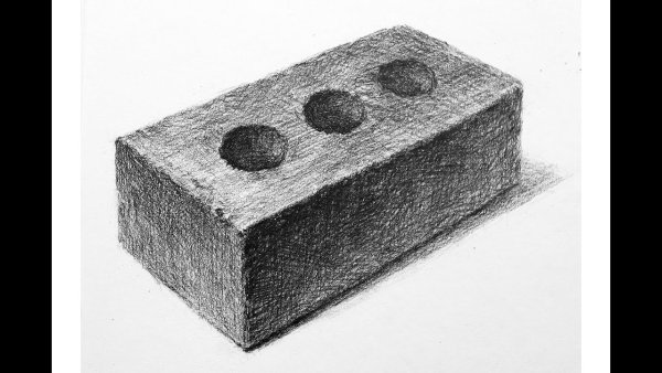 Кирпич рисунок карандашом