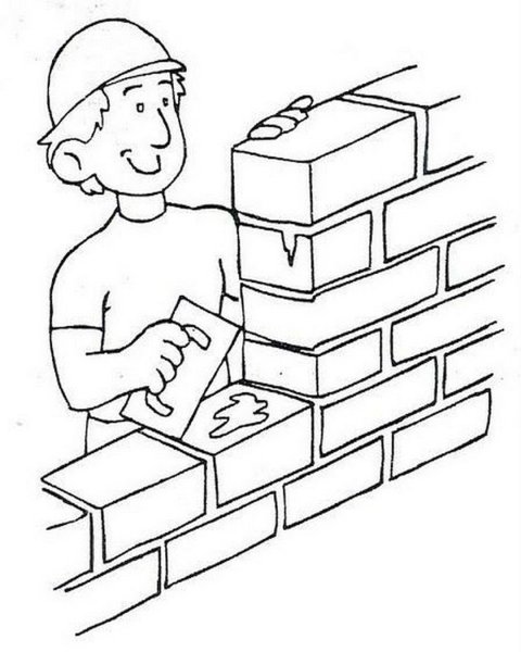 Кирпич раскраска