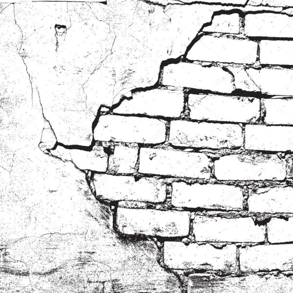 Кирпичная стена карандашом