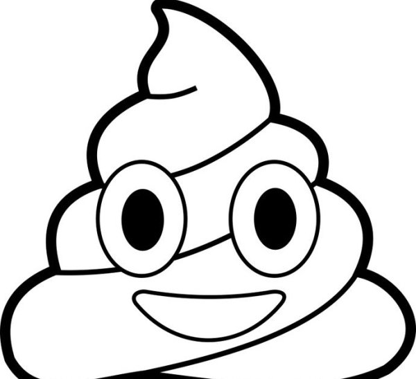 Раскраска какашка