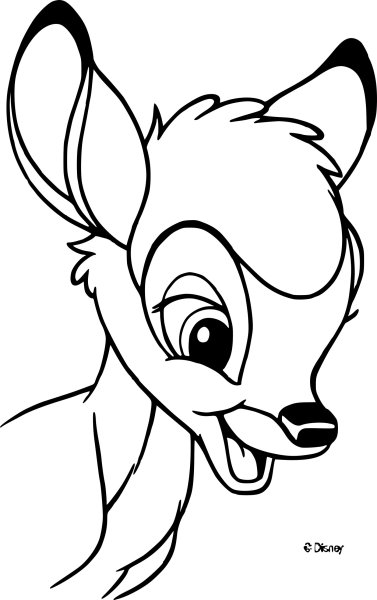 Раскраски Дисней Бэмби