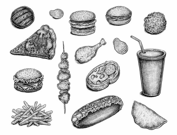 Еда карандашом