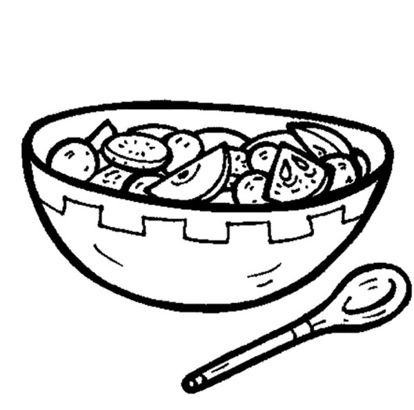 Еда раскраска для детей