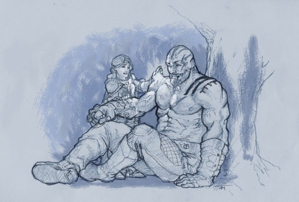 Грогу арт карандашом